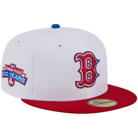 Men's New Era White/Royal Boston Red Sox 100 Years at Fenway Park Cherry Lolli 59FIFTY Fitted Hat