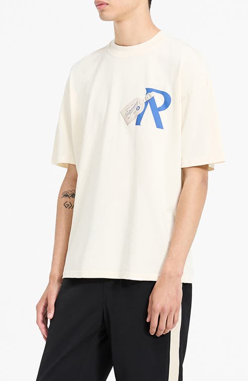 Shop Represent Luggage Tag Oversize Graphic T-shirt In Antique White