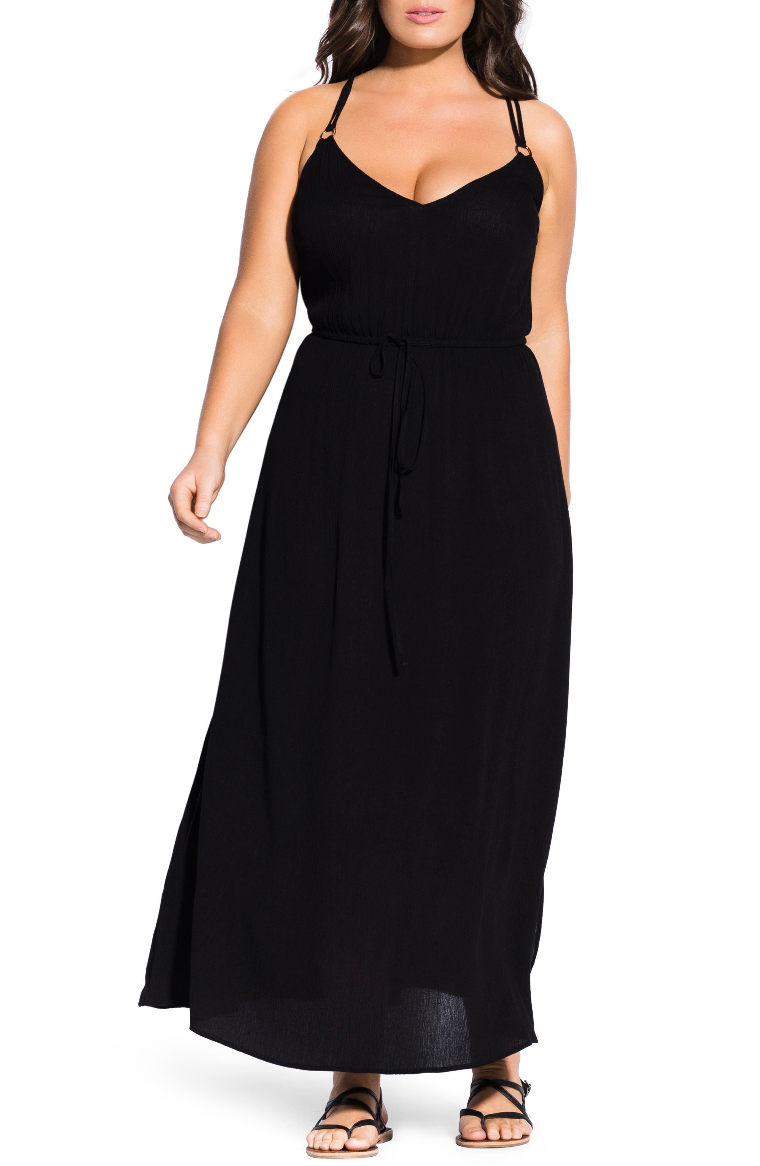 Plus Size City Chic Maxi Dress, Black