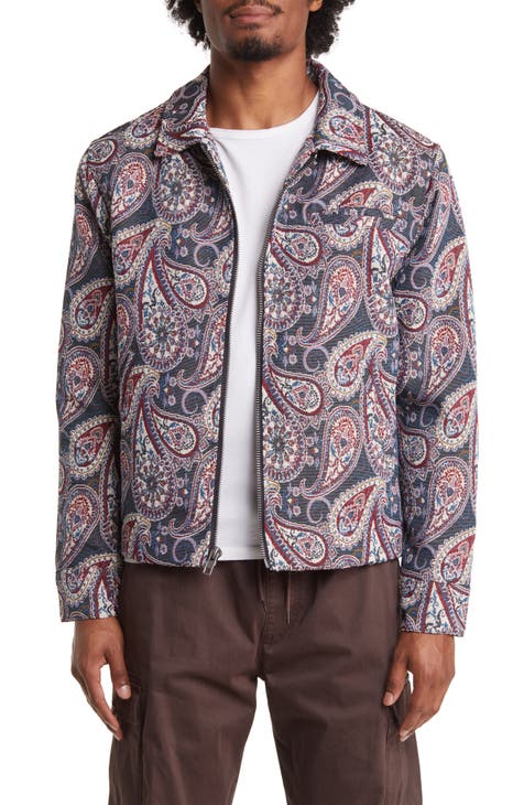 PacSun Burgundy Tapestry Gas Jacket, PacSun in 2023