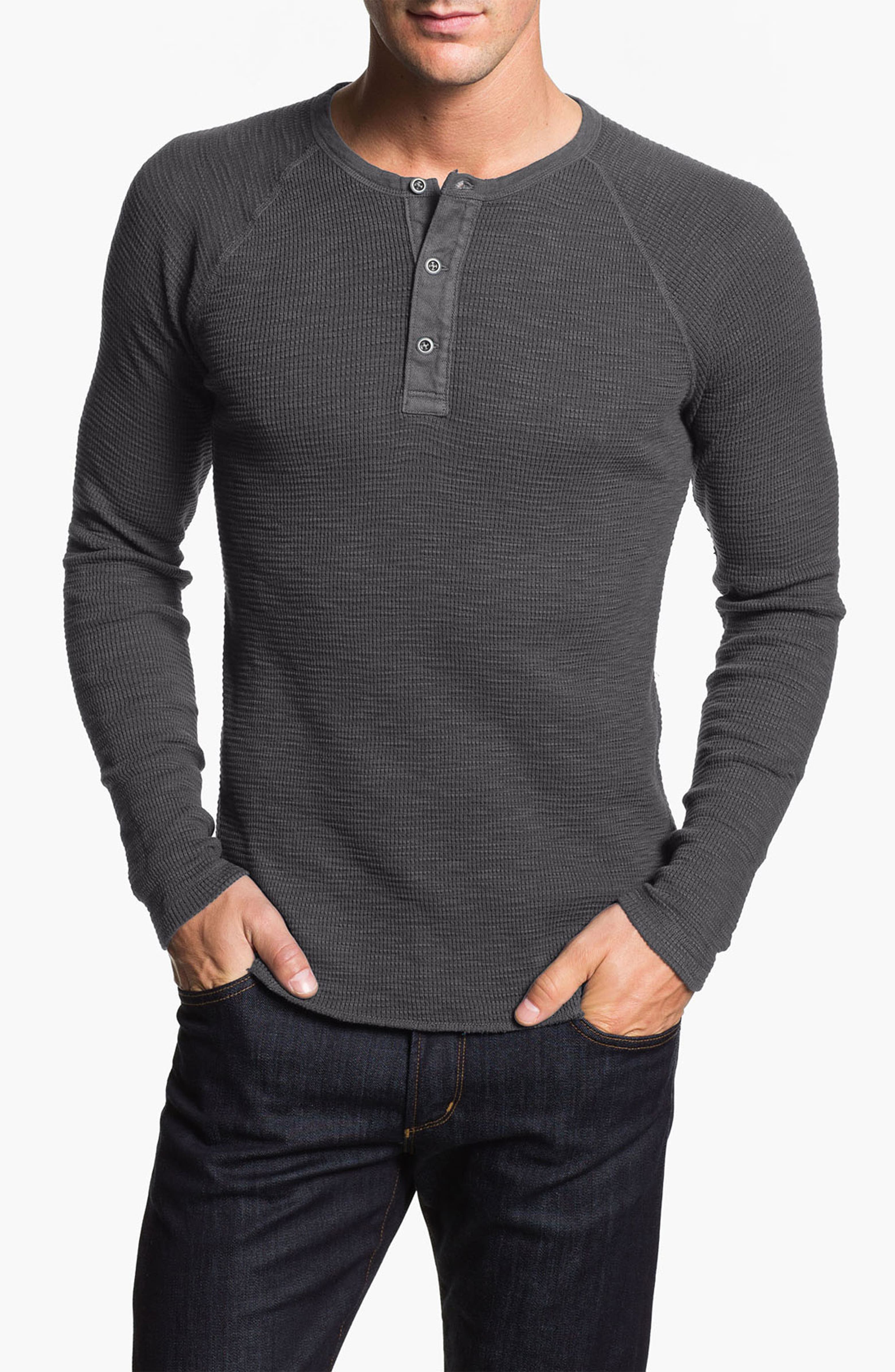 Lucky Brand Waffle Knit Thermal Henley TShirt Nordstrom