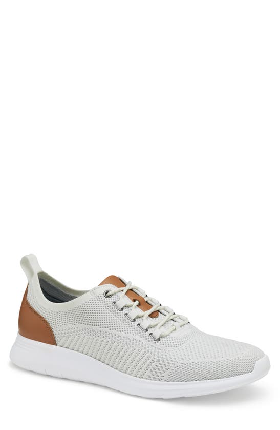 Johnston & Murphy Amherst Knit Sneaker In Off White Knit