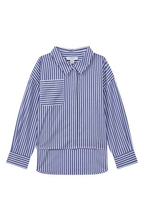 Kids' Danica Sr Stripe Long-Sleeve Button-Up Shirt