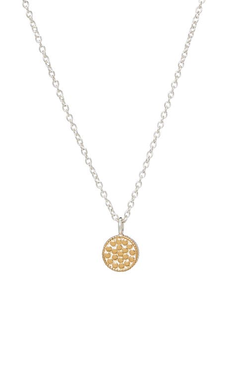 Mini Circle Pendant Necklace in Gold/Silver