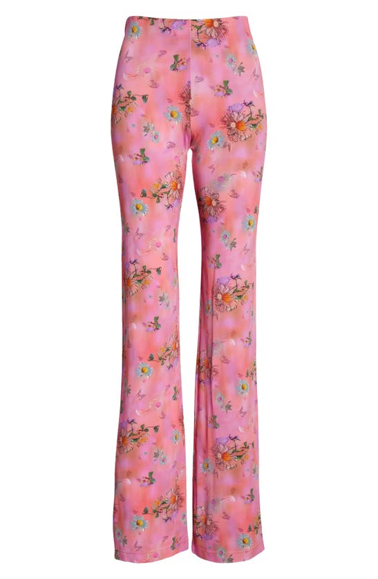 Shop Maccapani Panta Jazz Floral Knit Pants In Pink Shades