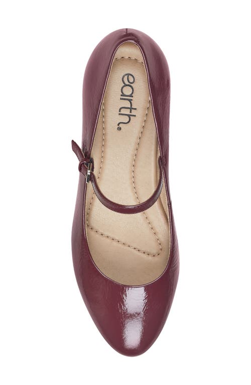 Earth Rumer Womens Block Heel Patent Leather Mary Jane Heels In Red
