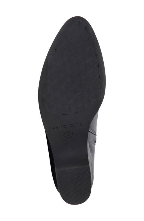 Shop Aerosoles Memphis Wedge Knee High Boot In Black Leather/crepe Wedge
