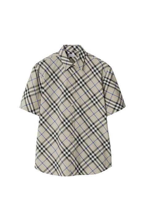 Burberry short sleeve shirt sale best sale