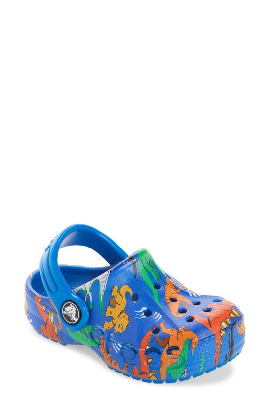 Crocs Kids' Baya Marble Print Clog In Blue Cobalt