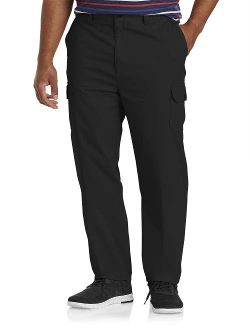Harbor Bay by DXL Continuous Comfort Cargo Pants Black at Nordstrom, X