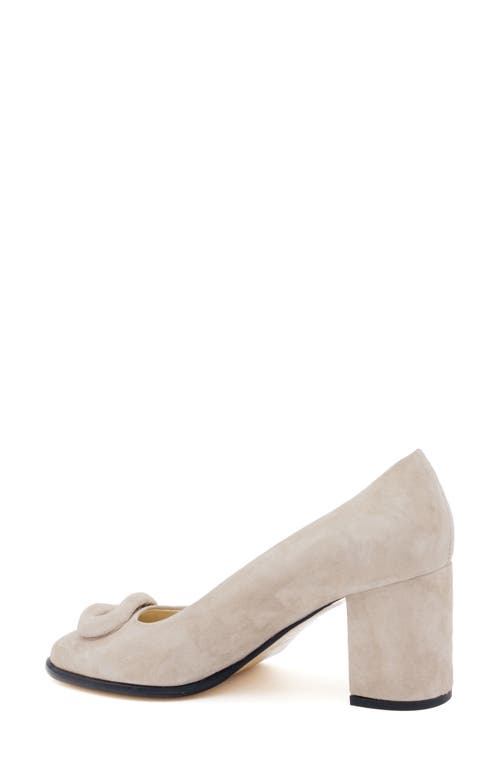 Shop Amalfi By Rangoni Lavinia Block Heel Pump In Nocciola Cashmere