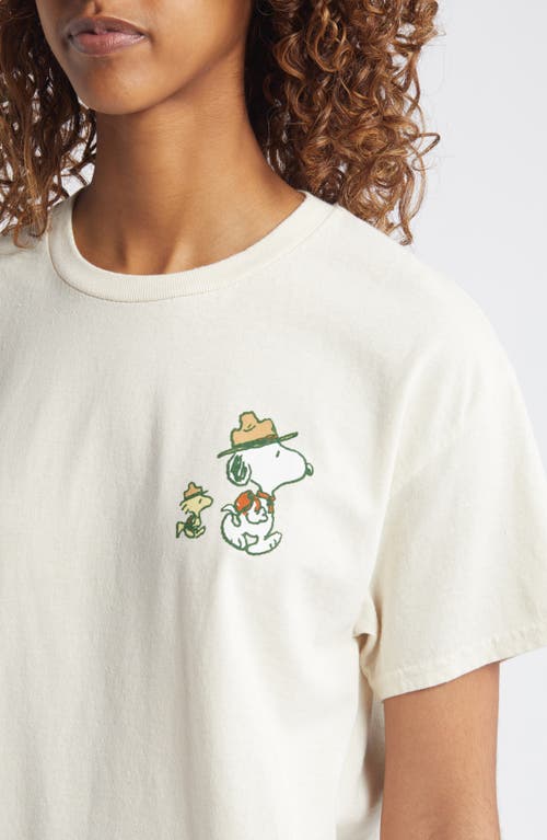 Shop Vinyl Icons Peanuts Hiking Oversize Cotton T-shirt In Natural