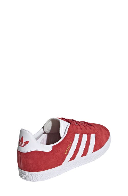 Shop Adidas Originals Adidas Kids' Gazelle Low Top Sneaker In Scarlet/white/gold