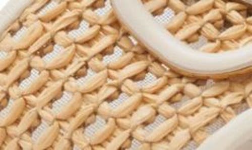 Shop Valentino Garavani Vlogo Raffia Slide Sandal In Naturale/light Ivory