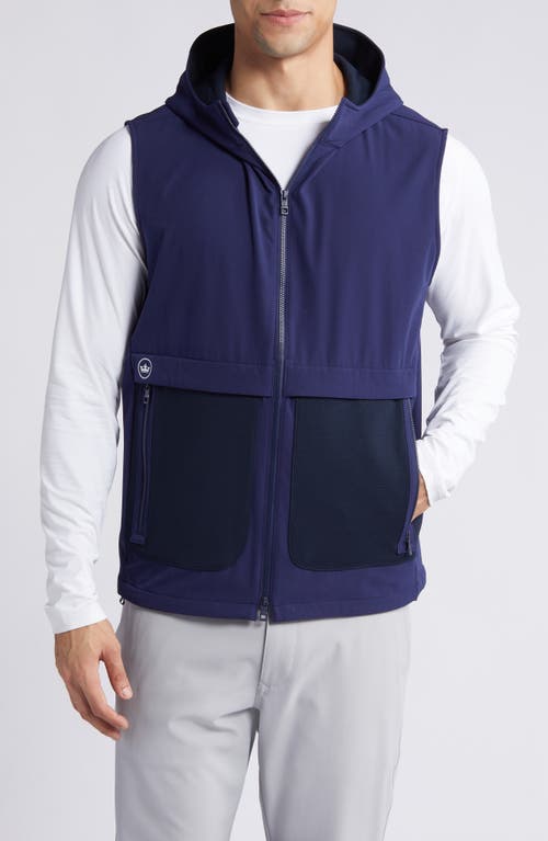 Peter Millar Via Hooded Zip-Up Vest at Nordstrom,