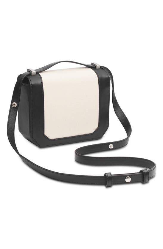 Shop Rag & Bone Small Max Canvas & Leather Crossbody Bag In Antique White Black