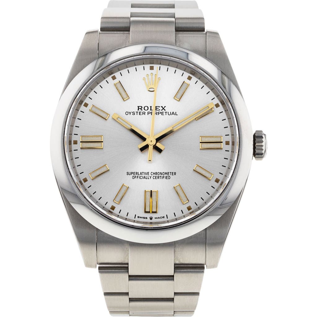 Watchfinder & Co. Rolex  Oyster Perpetual Automatic Bracelet Watch, 41mm In Silver