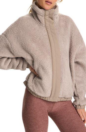 Alo Yoga Flurry Fleece Jacket In Bone