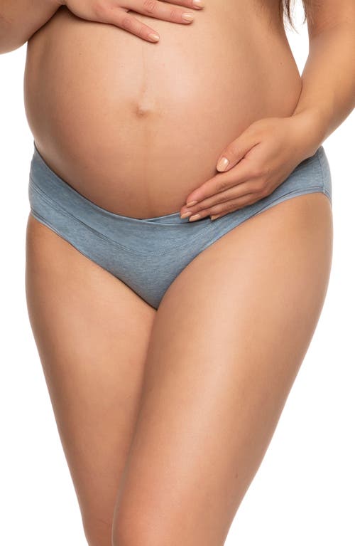 Shop Felina 3-pack Organic Cotton Maternity Briefs In Slate/sky/cloud