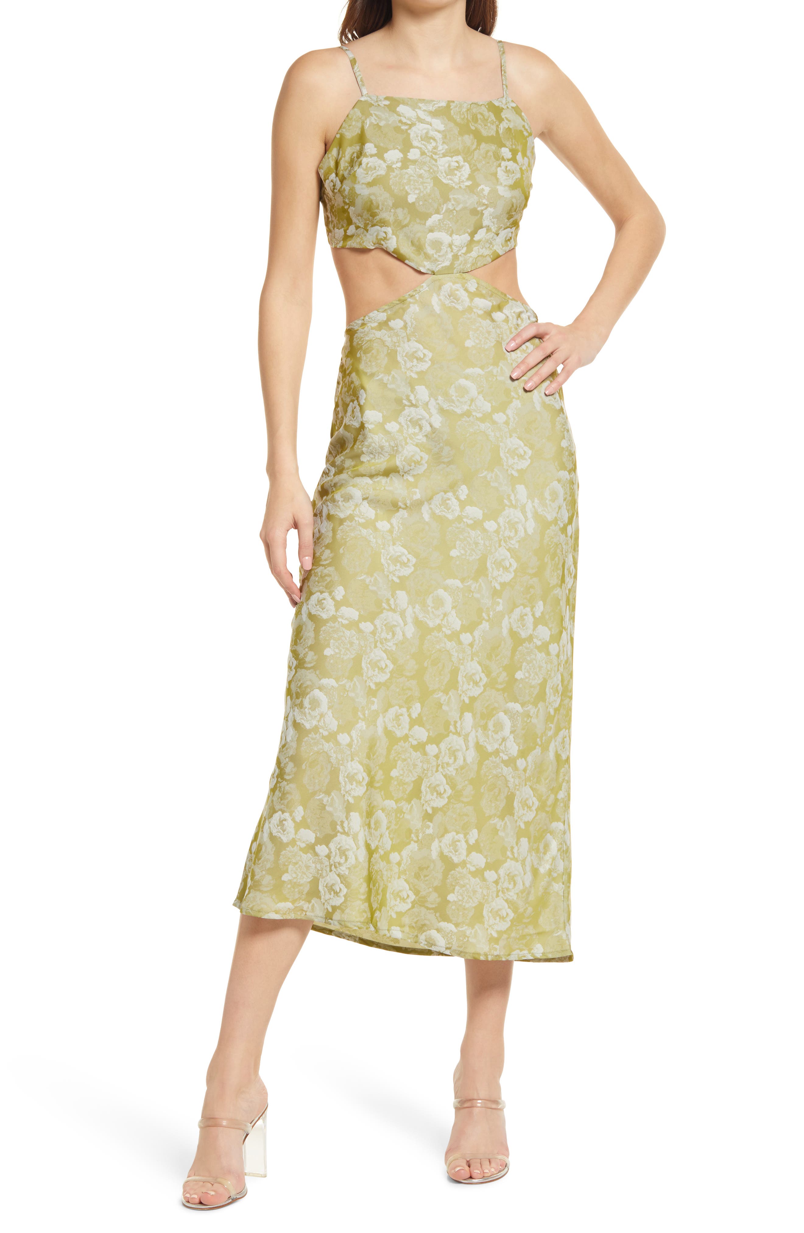 RAHI Emilea Floral Print Cutout Dress 