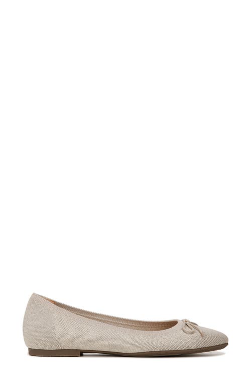 Vionic Klara Knit Ballet Flat In Oatmeal/gold