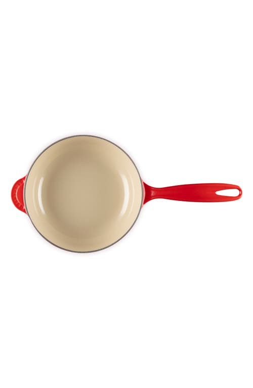 Le Creuset Holly Collection Enameled Cast Iron 2.25-qt. Traditional Saucier With Lid In Cerise