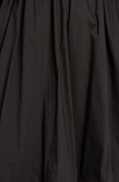 Buxom Couture Plus Size Smocked Puff Sleeve Bubbled Dress In Black