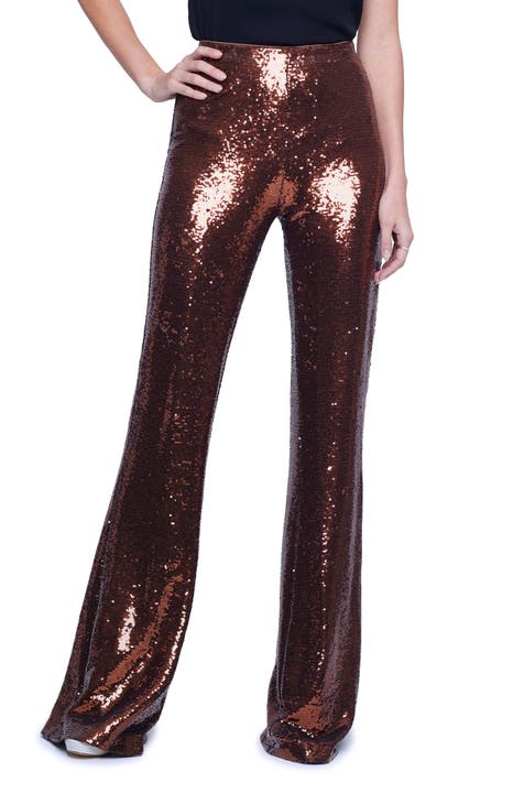 Bell Bottoms For Women High Waisted Wide Leg Palazzo Pants Sequin