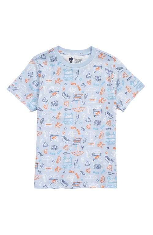 Tucker + Tate Kids' Allover Print T-Shirt in Blue Zen Hot Dog Stand