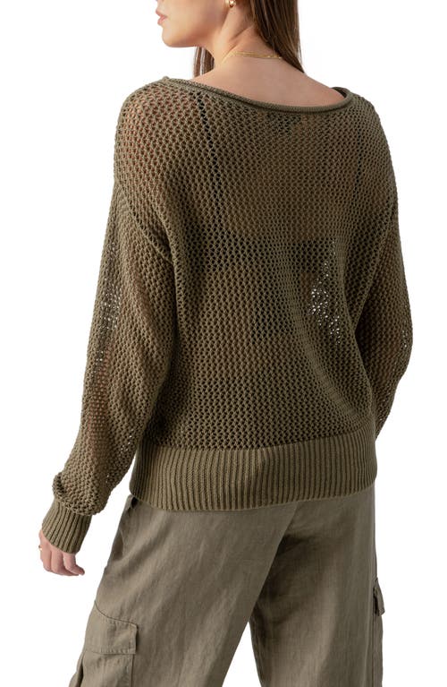 Shop Sanctuary Open Knit Sweater In Burnt Olive