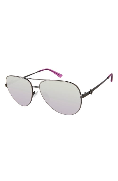 Kurt Geiger London Kgl1001 Aviator Sunglasses In Gunmetal