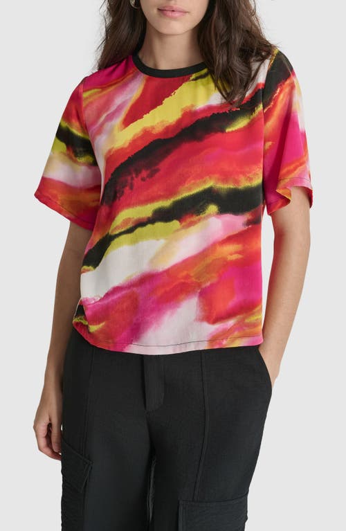 DKNY DKNY ABSTRACT PRINT SHORT SLEEVE TOP<BR /> 