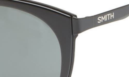 Shop Smith Somerset 53mm Polarized Cat Eye Sunglasses In Black/polarized Gray