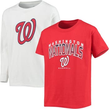 Youth Stitches Red/White Washington Nationals Team T-Shirt Combo Set