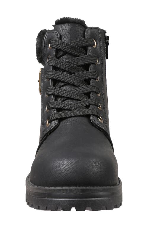 Lamo Kit Faux Fur Lug Boot In Black