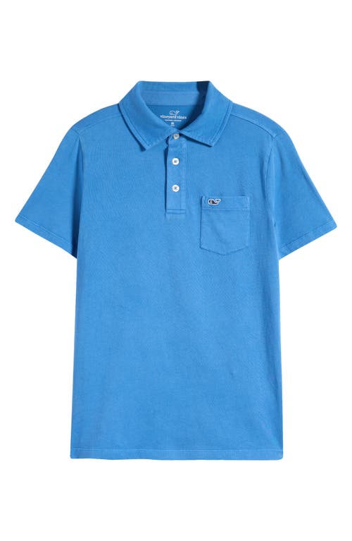 Shop Vineyard Vines Kids' Exclusive Island Pocket Polo In Blue Wave