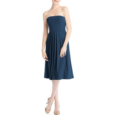 Dessy Collection Multi-Way Loop Fit & Flare Dress, Blue