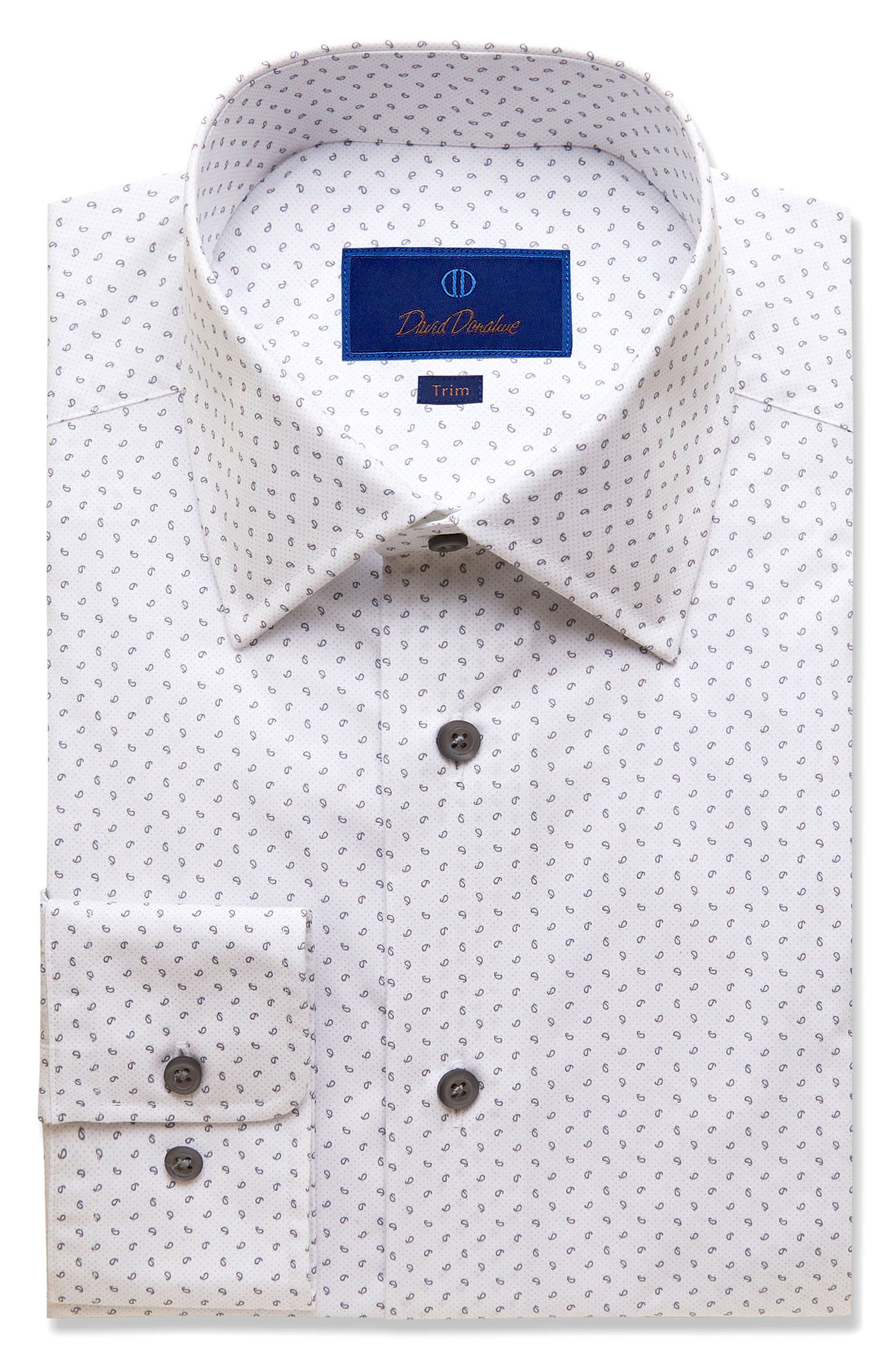David Donahue Trim Fit Cotton Dress 