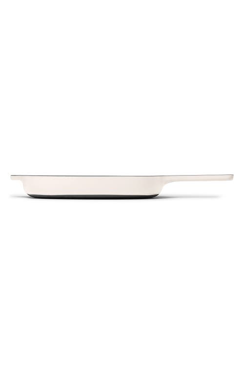 Caraway 10.5-inch Enameled Cast Iron Grill Pan In Cream
