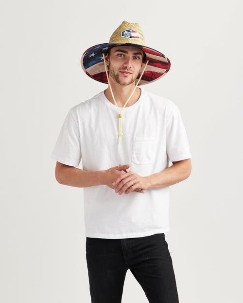 Shop Hemlock Liberty Straw Lifeguard Hat In Usa Flag