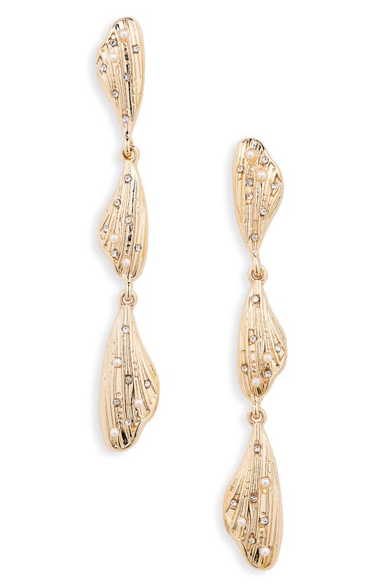 Nordstrom Rack Crystal Wing Drop Earrings In Gold