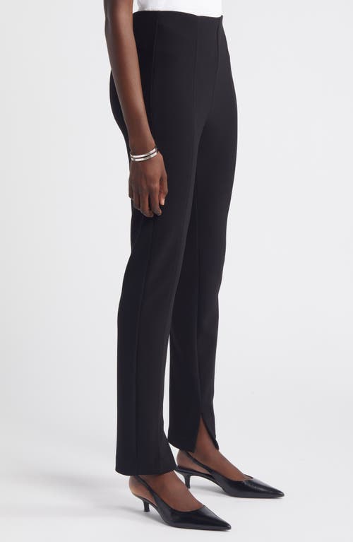 Shop Nordstrom Bonded Crepe Pull-on Pants In Black