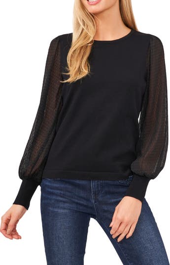 CeCe Chiffon Sleeve Sweater | Nordstrom