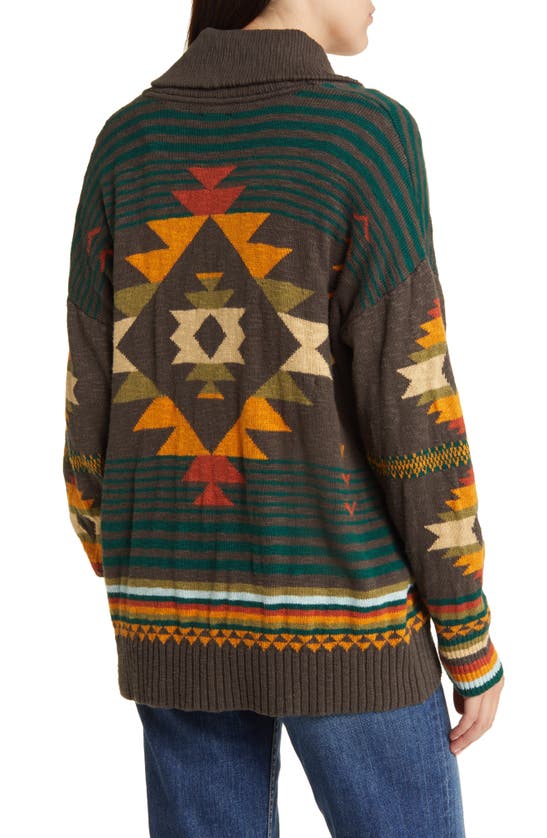 Faherty B.yellowtail Woodland Cardigan In Eagle Peak