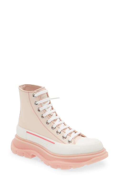 Alexander McQueen Tread Slick High Top Sneaker in Pink