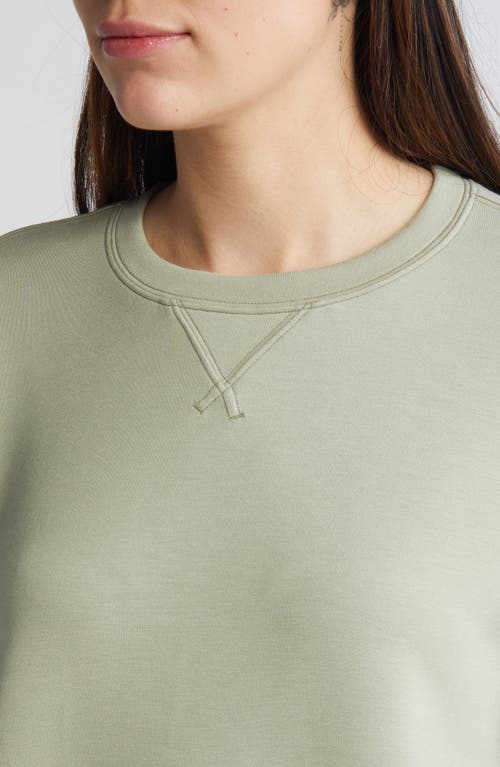 Shop Spanx ® Airessentials Crewneck Sweatshirt In Matcha