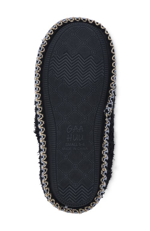 Gaahuu Cozee Faux Shearling Lined Slipper In Black