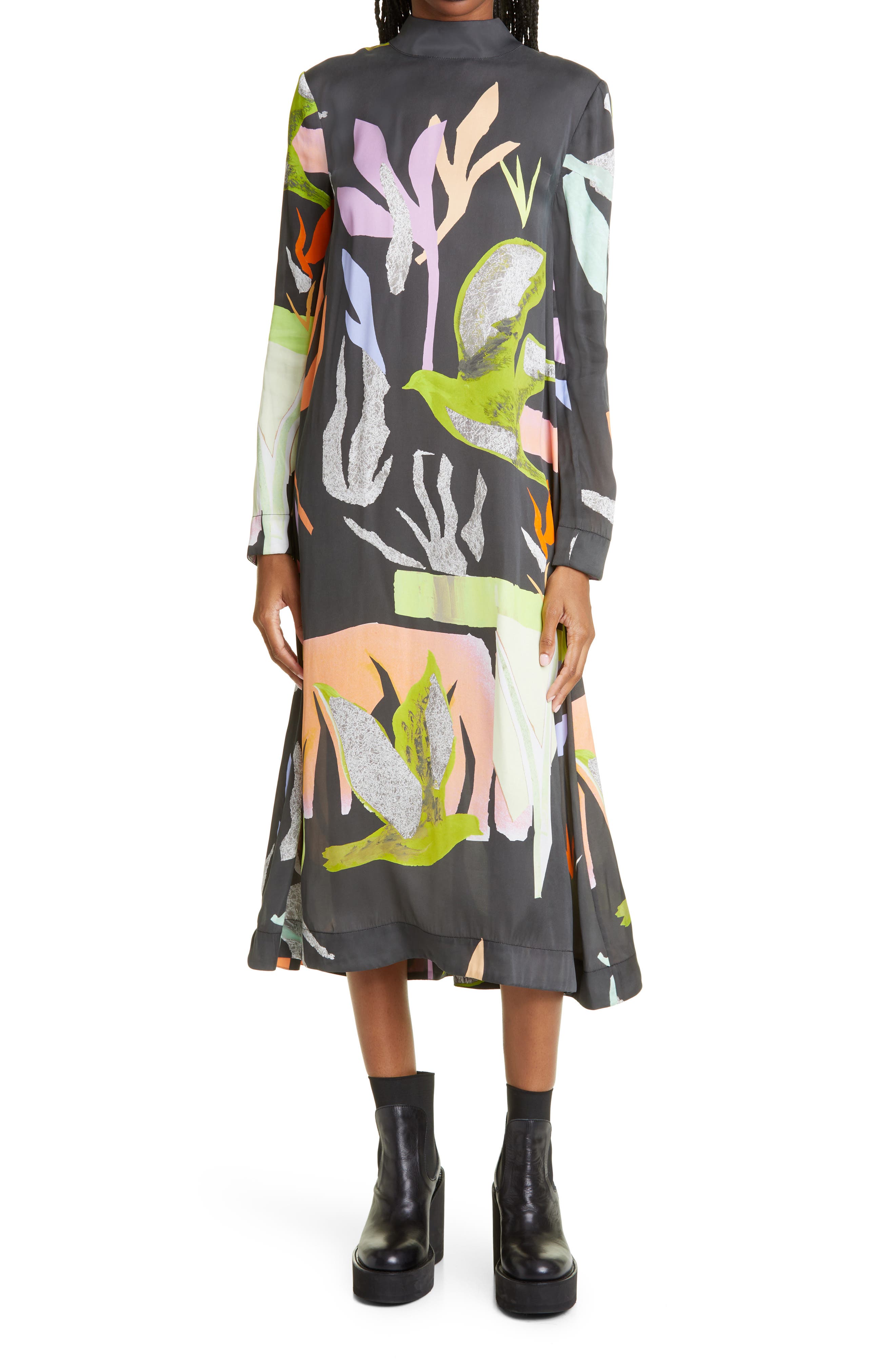Stine Millie Sleeve Midi Dress in 3078 The Gallery Sunset | Smart Closet