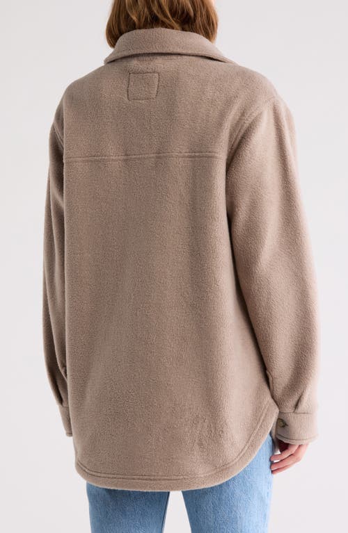 Thread & Supply Polar Fleece Shacket In Cinder
