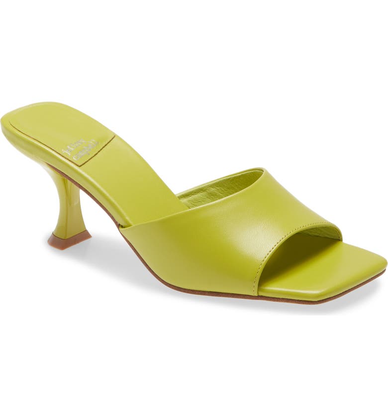 JEFFREY CAMPBELL Mr-Big Slide Sandal, Main, color, CHARTREUSE LEATHER